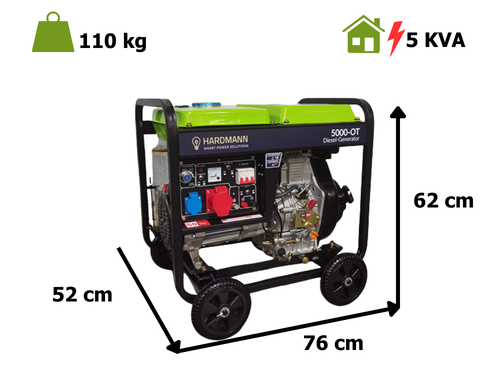 HARDMANN 5000 OT - Gewicht und Masse